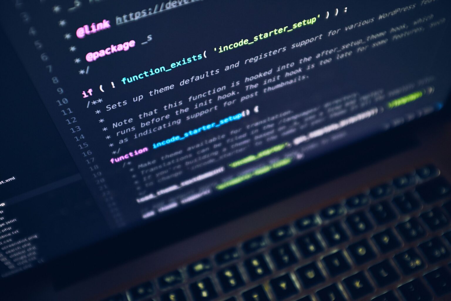 Close-up of code on laptop screen