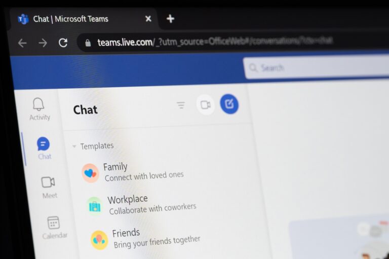 Microsoft Teams chat interface on computer screen